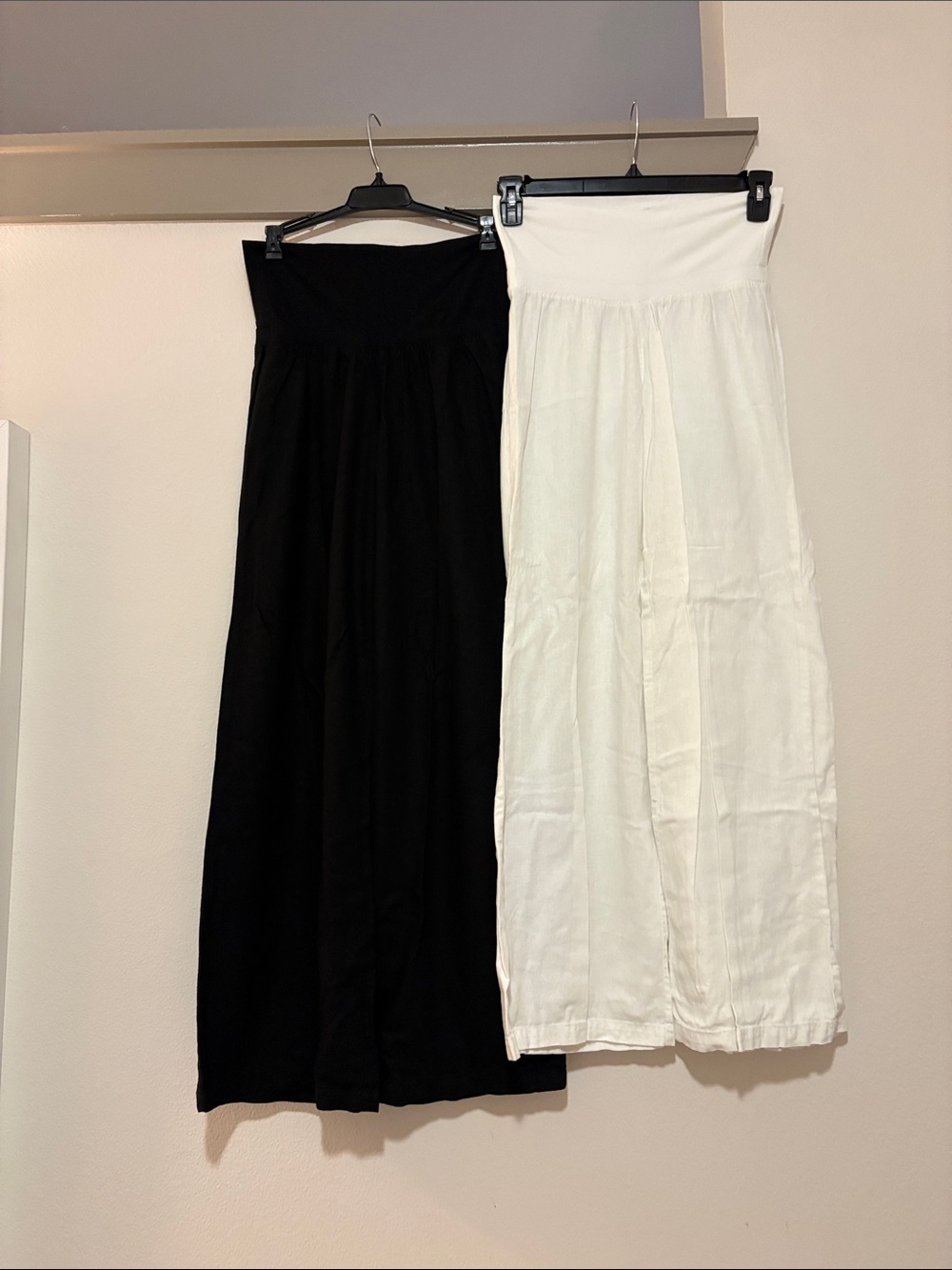 Old Navy Lot of 2 Fold Over Wide Leg Linen Blend Pants SZ XS VGUC